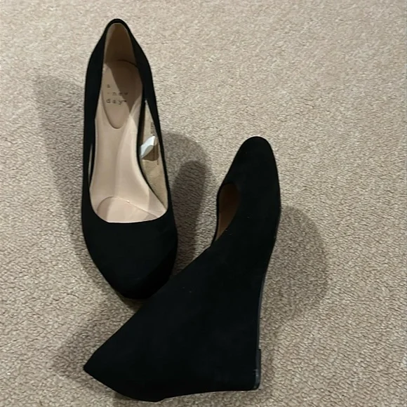 a new day | Shoes | Size 65 Black Wedge Heels | Poshmark
